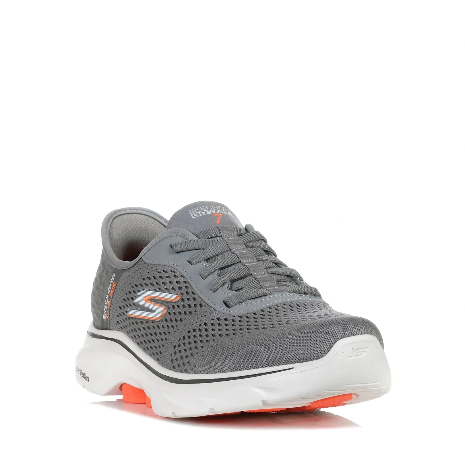 Skechers Slip-Ins : GOwalk 7 - Free Hand 2 216648 Chaussures Gris/Orange_Skechers