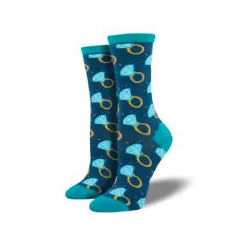 Chaussettes Socksmith Mettez une bague dessus - Bleu acier
