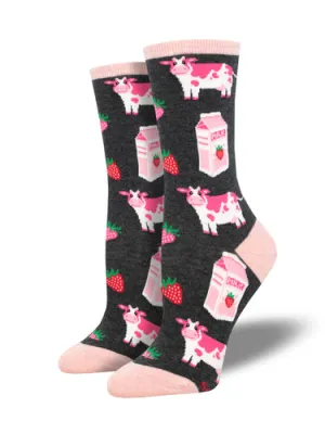 Socksmith Socks Strawberry Milk - Charcoal Heather