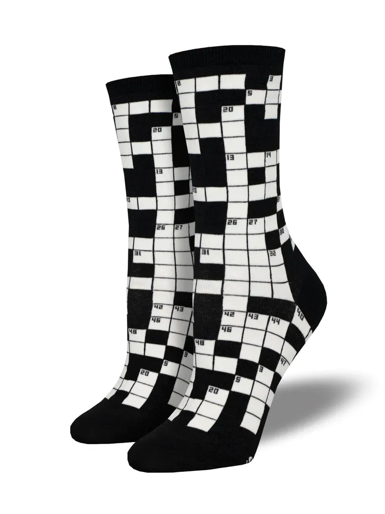 Socksmith Chaussettes Mots Croisés du Dimanche - Noir