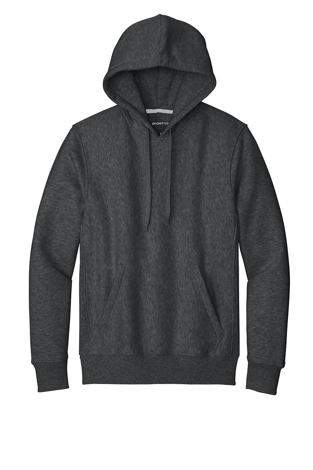 Sport-Tek Sweat à capuche pour homme en polaire avec poche kangourou - Gris graphite chiné