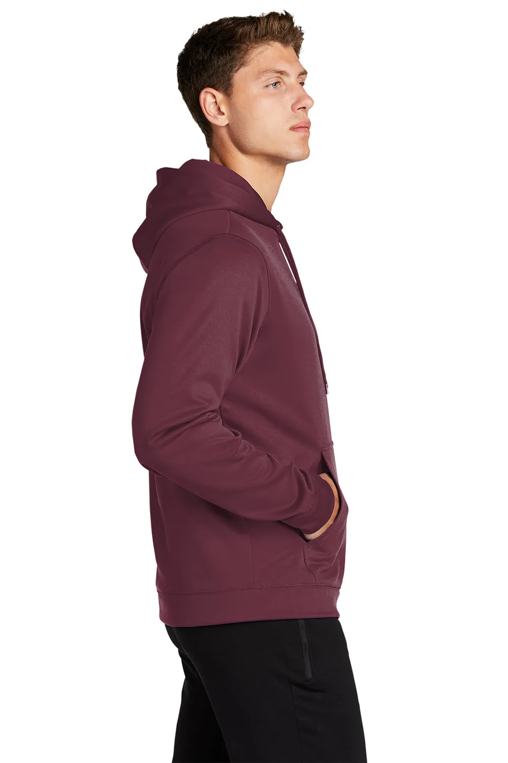 Sport-Tek Sweat à capuche pour homme en polaire respirante avec poche kangourou - Marron