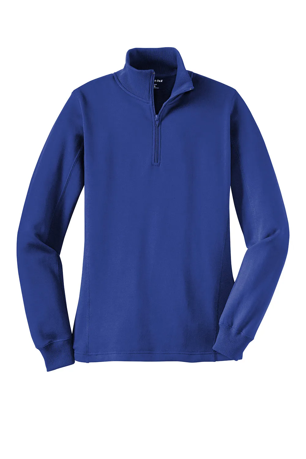 Sport-Tek Sweat-shirt Femme à Col Quart de Zip en Polaire Anti-Rétrécissement - Bleu Royal Véritable
