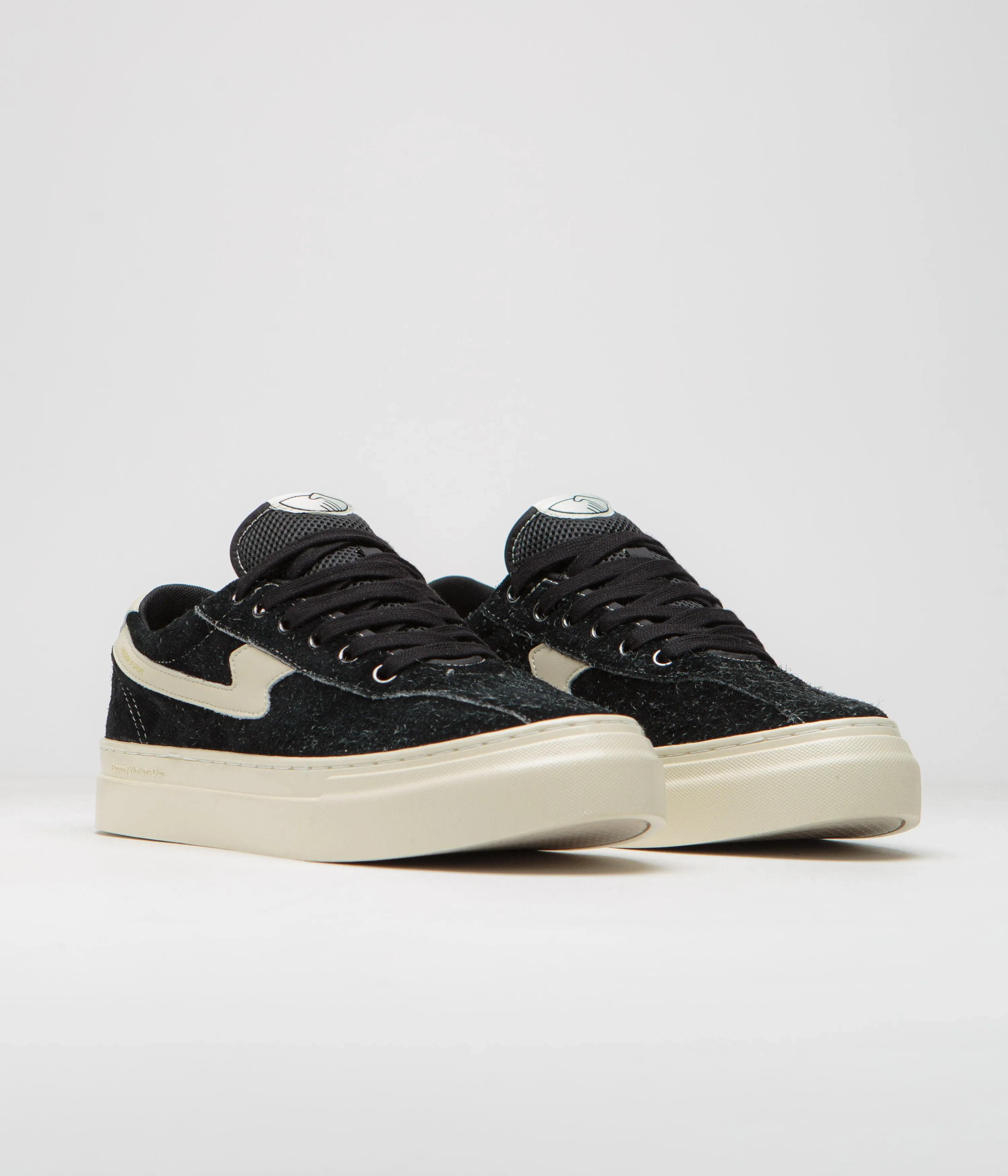 Stepney Workers Club Dellow S-Strike Cup Chaussures en Suède Brut - Noir Stepney Workers Club Chaussures