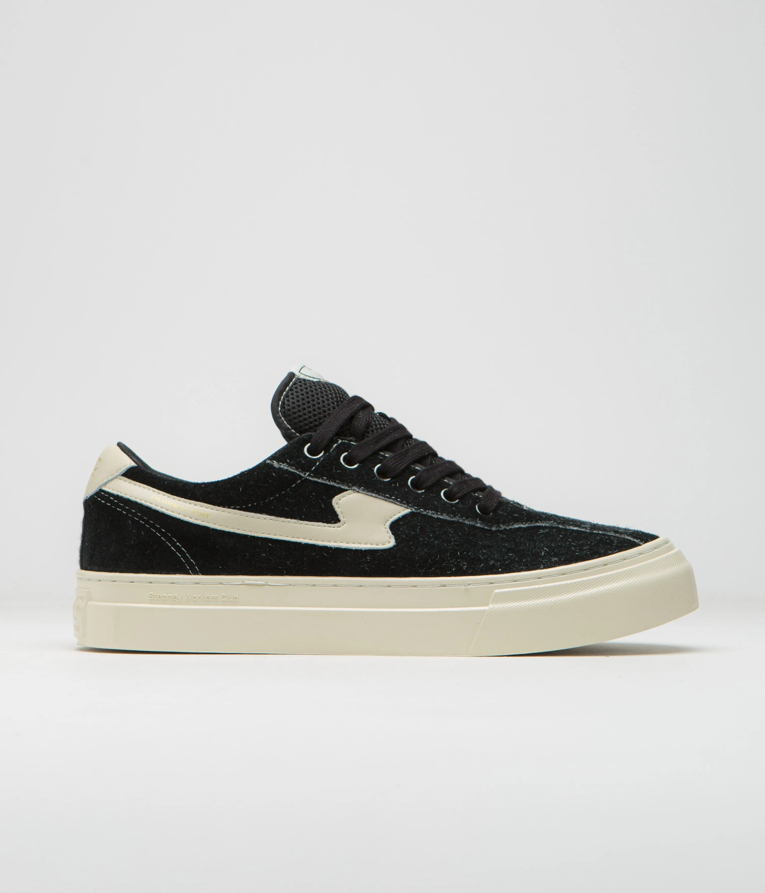 Stepney Workers Club Dellow S-Strike Cup Chaussures en Suède Brut - Noir Stepney Workers Club Chaussures