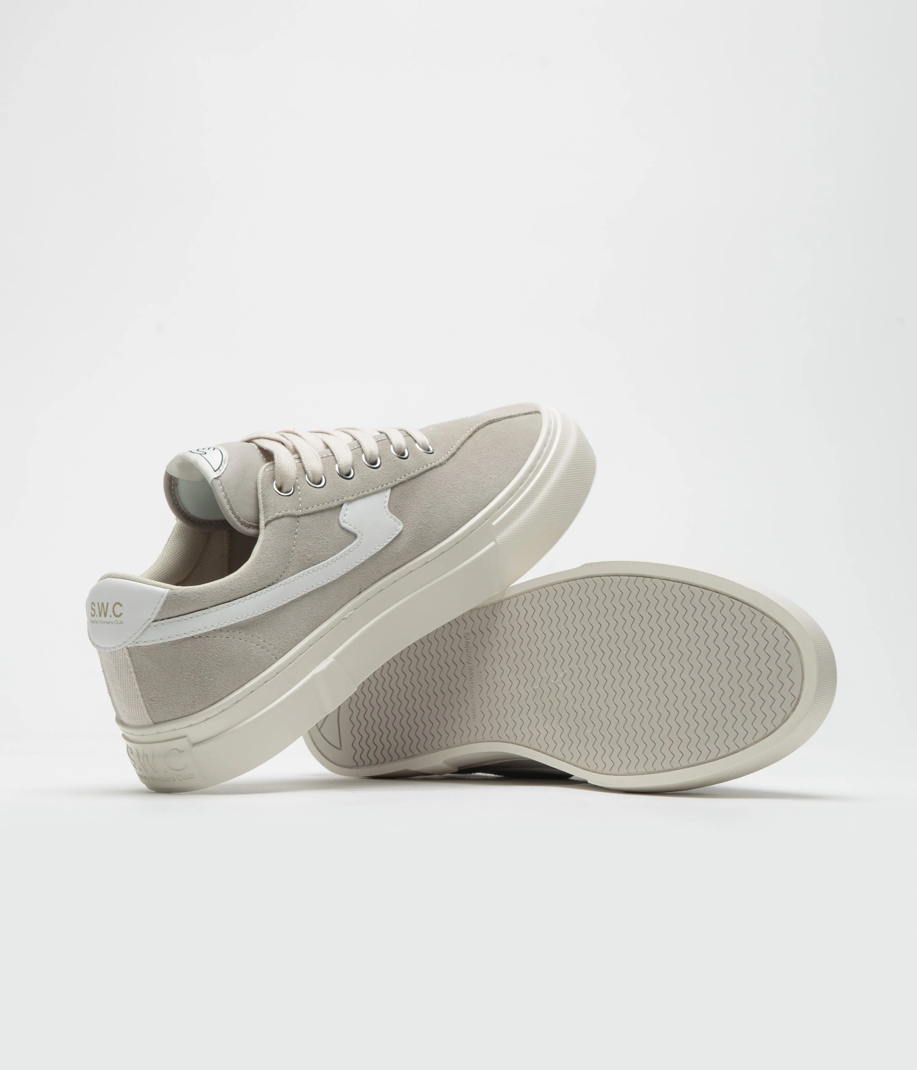 Chaussures Stepney Workers Club Dellow S-Strike Cup - Gris Clair / Blanc Chaussures Stepney Workers Club