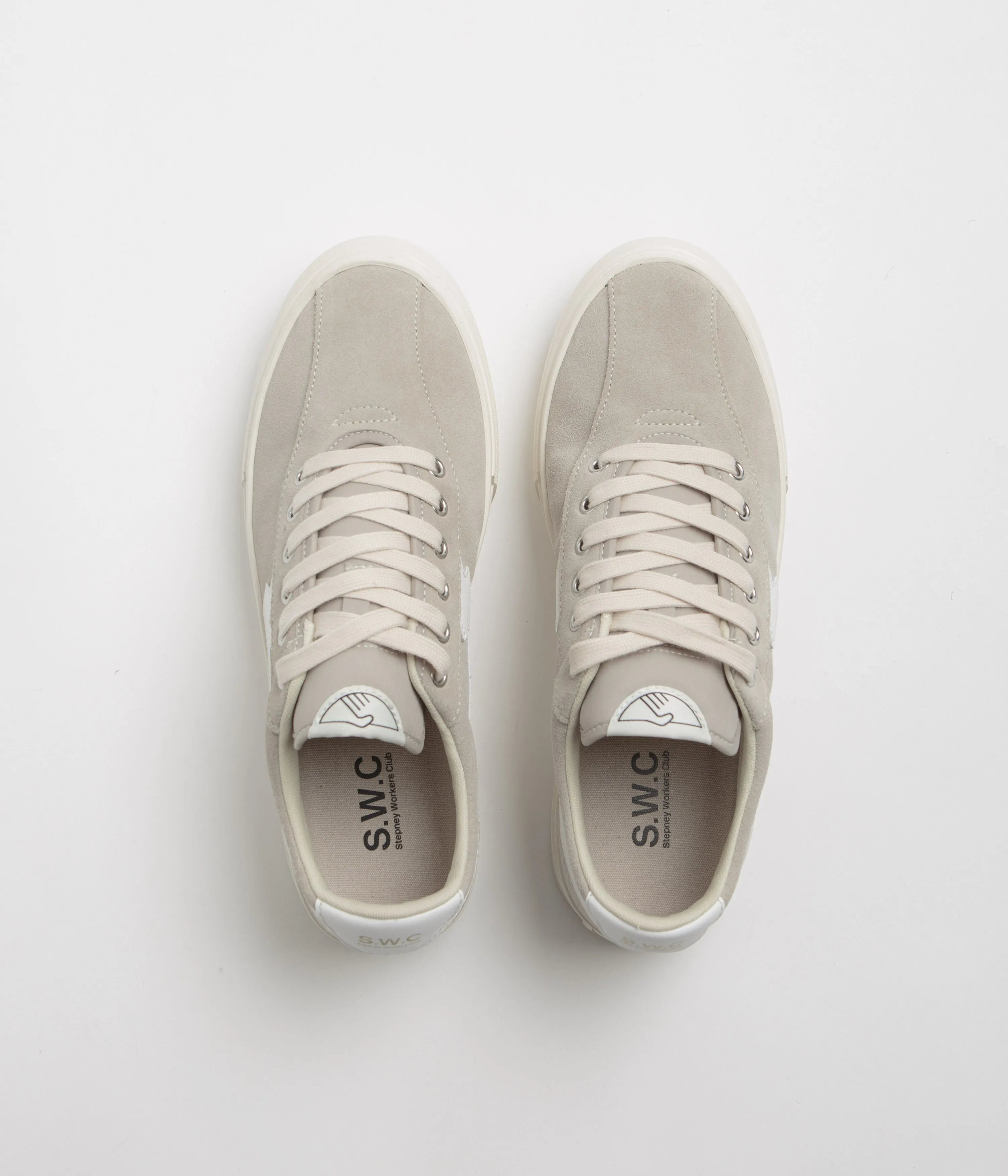 Chaussures Stepney Workers Club Dellow S-Strike Cup - Gris Clair / Blanc Chaussures Stepney Workers Club