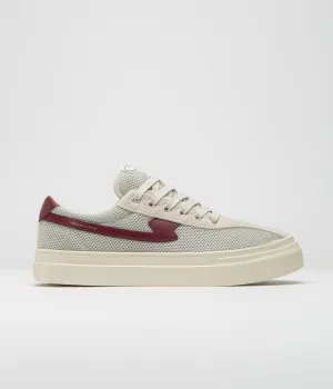 Stepney Workers Club Dellow S-Strike Cup Tennis Mesh Shoes - Ecru / Red Stepney Workers Club Shoes