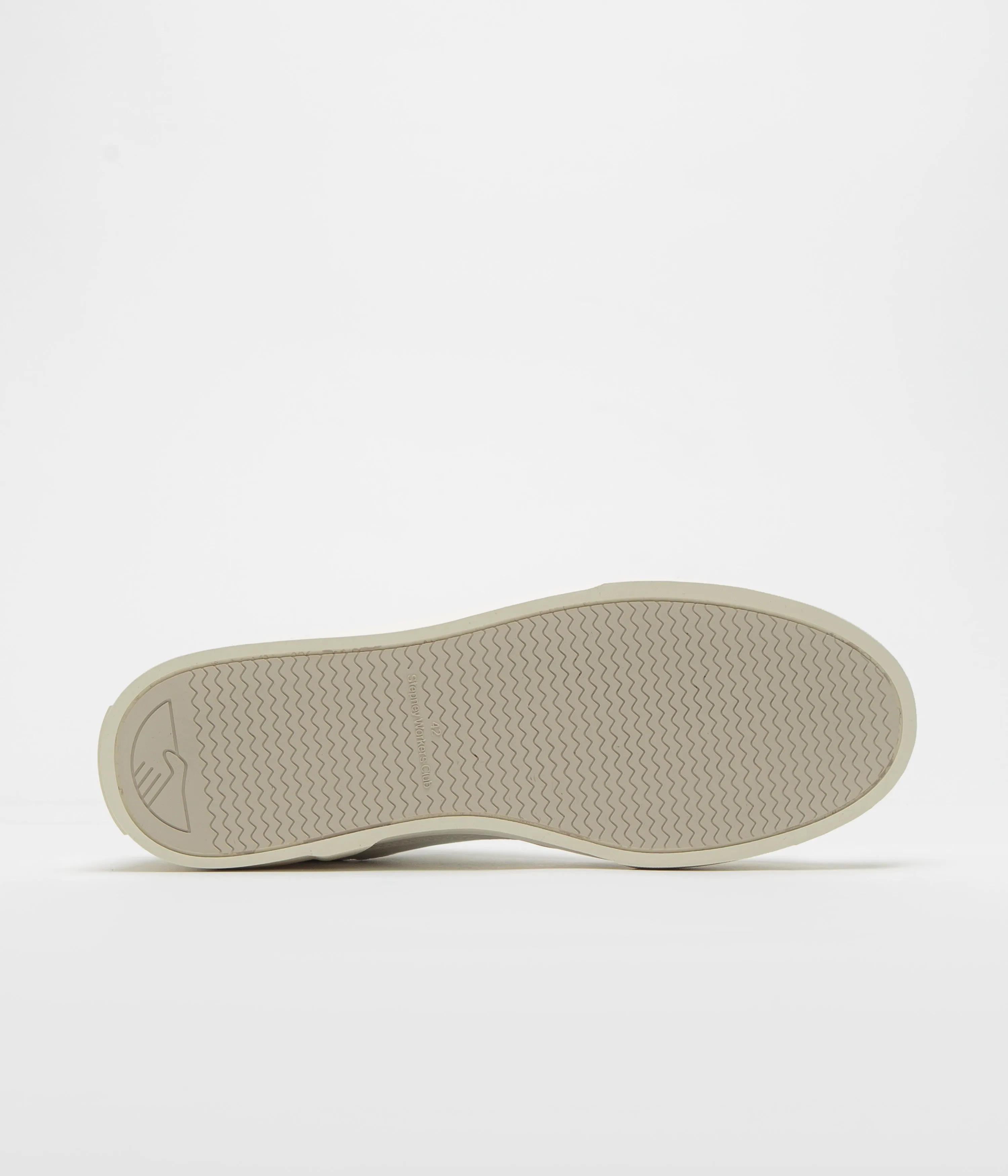 Stepney Workers Club Chaussures en Cuir Perlé - Blanc Printemps Stepney Workers Club