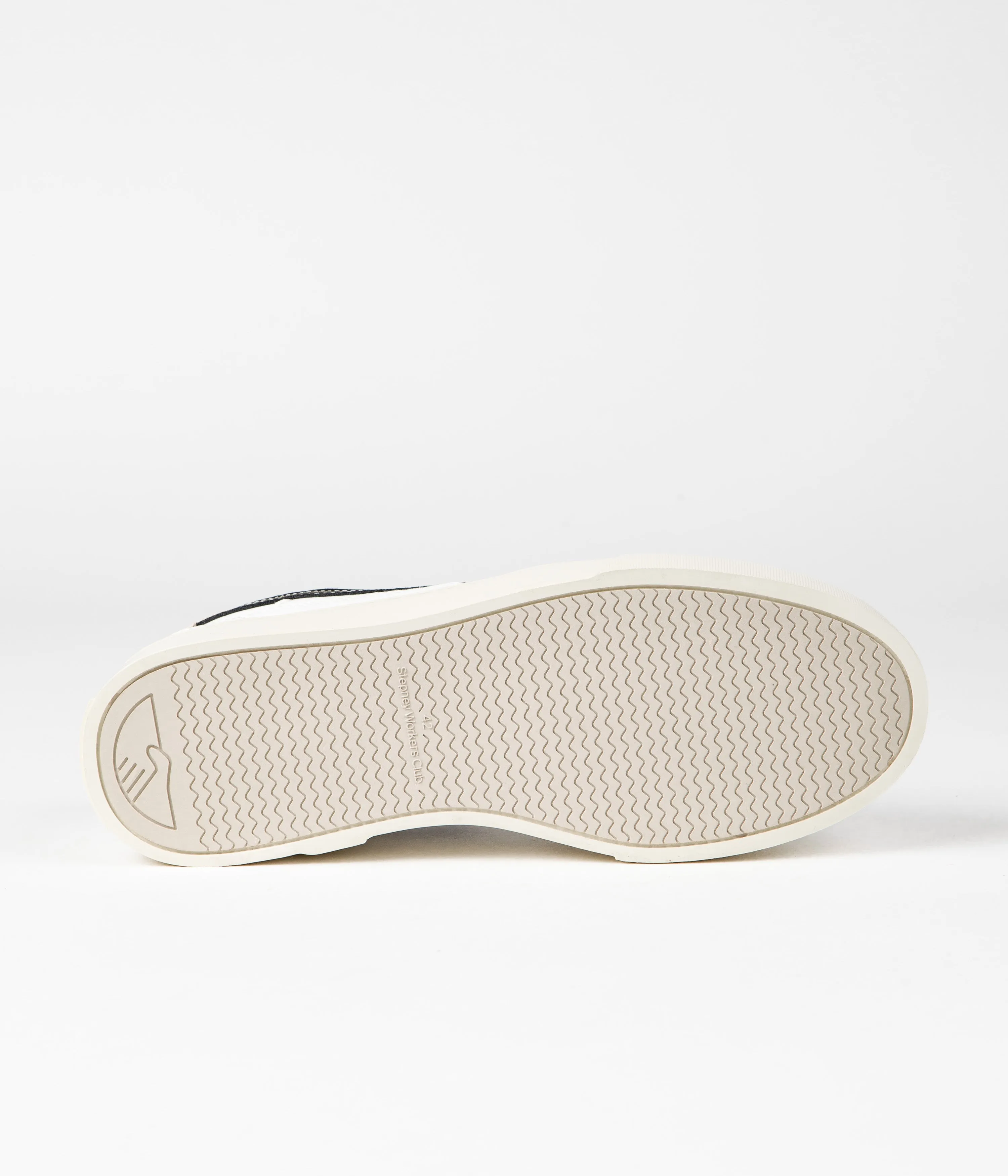 Stepney Workers Club Chaussures en cuir Pearl S-Strike - Blanc / Noir Stepney Workers Club