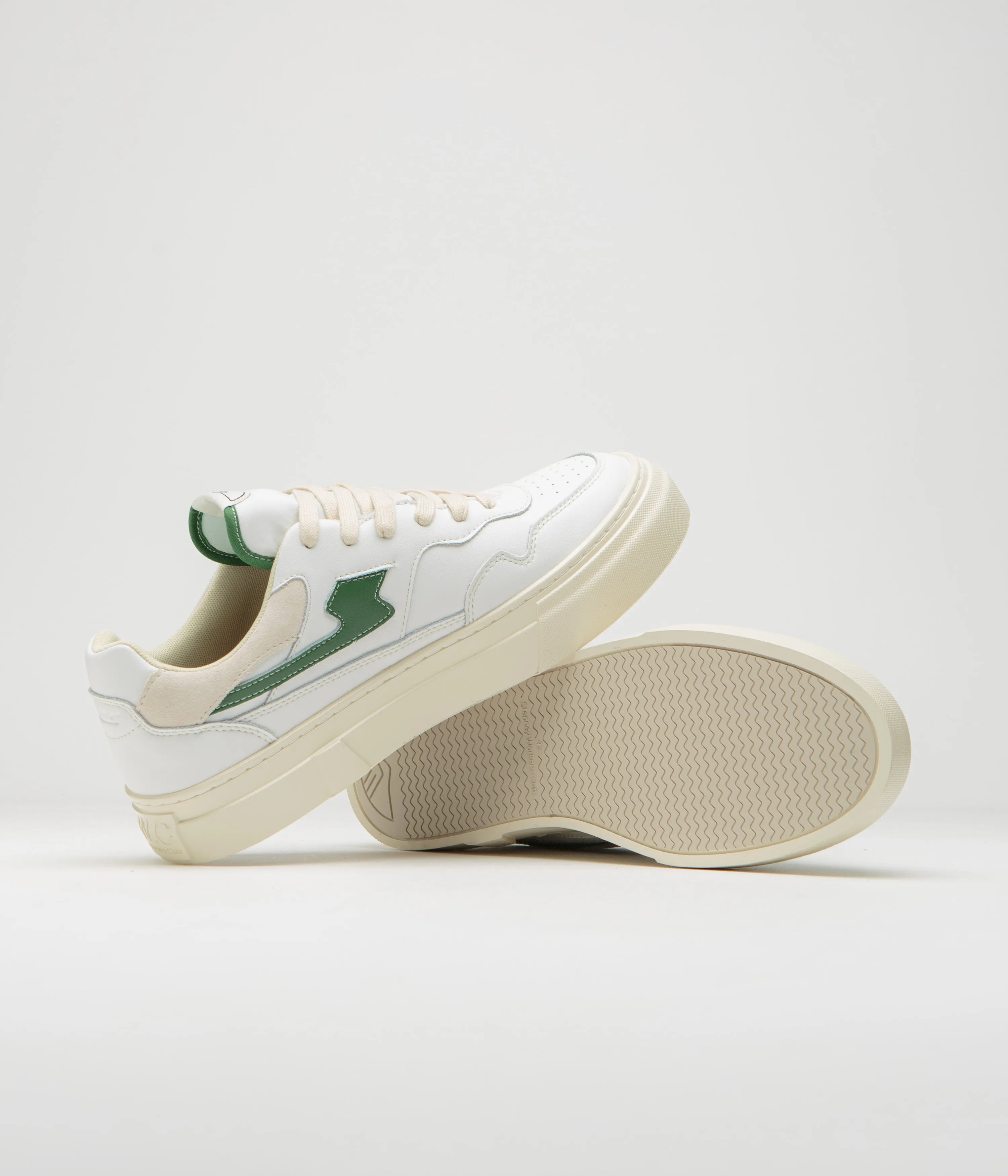 Stepney Workers Club Chaussures en cuir Pearl S-Strike - Blanc / Vert Stepney Workers Club