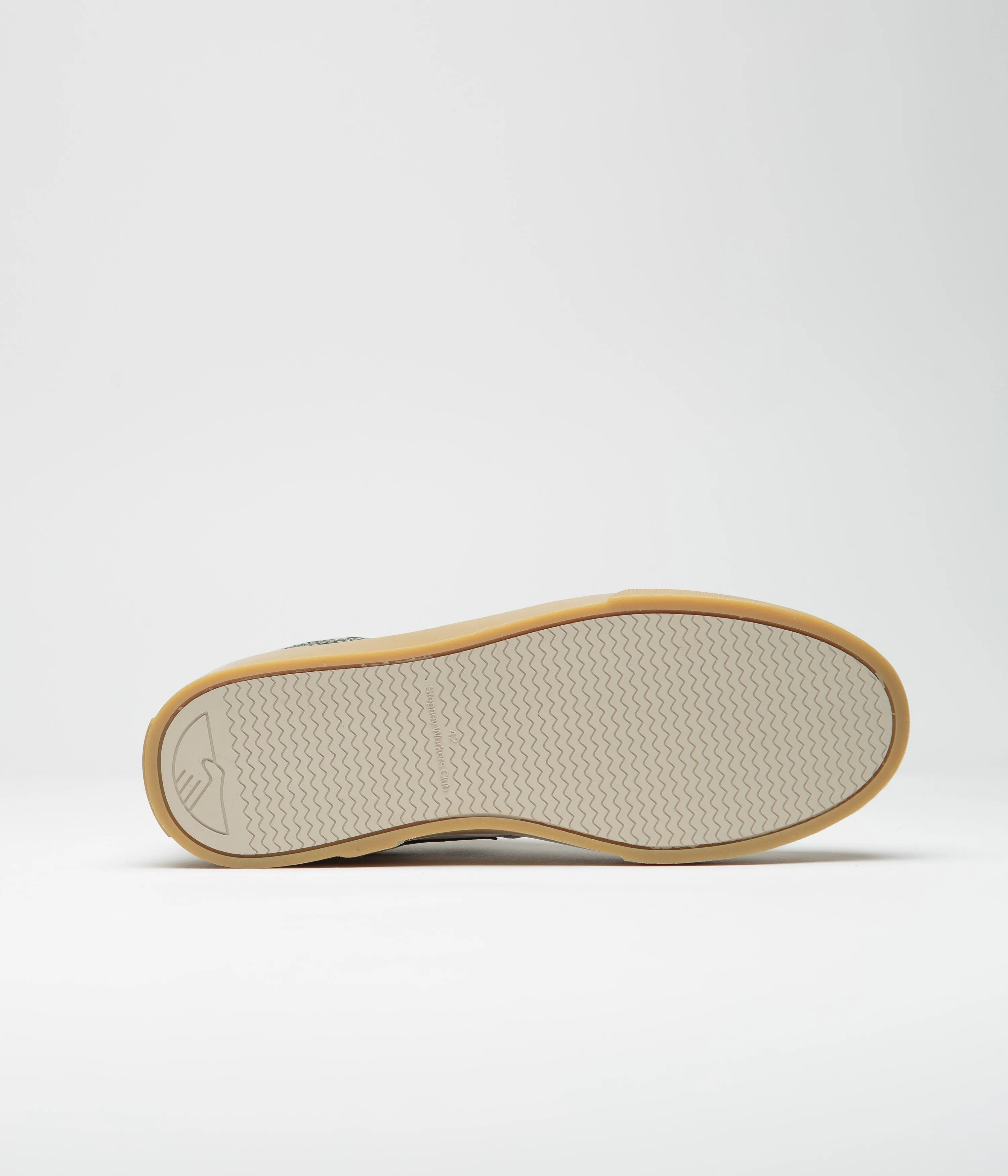 Stepney Workers Club Chaussures en Cuir Pearl S-Strike - Blanc / Gomme Stepney Workers Club