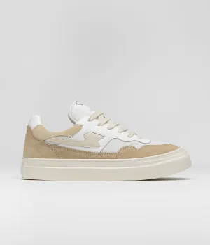 Stepney Workers Club Pearl S-Strike Suede Shoes - White / Earth Stepney Workers Club Shoes