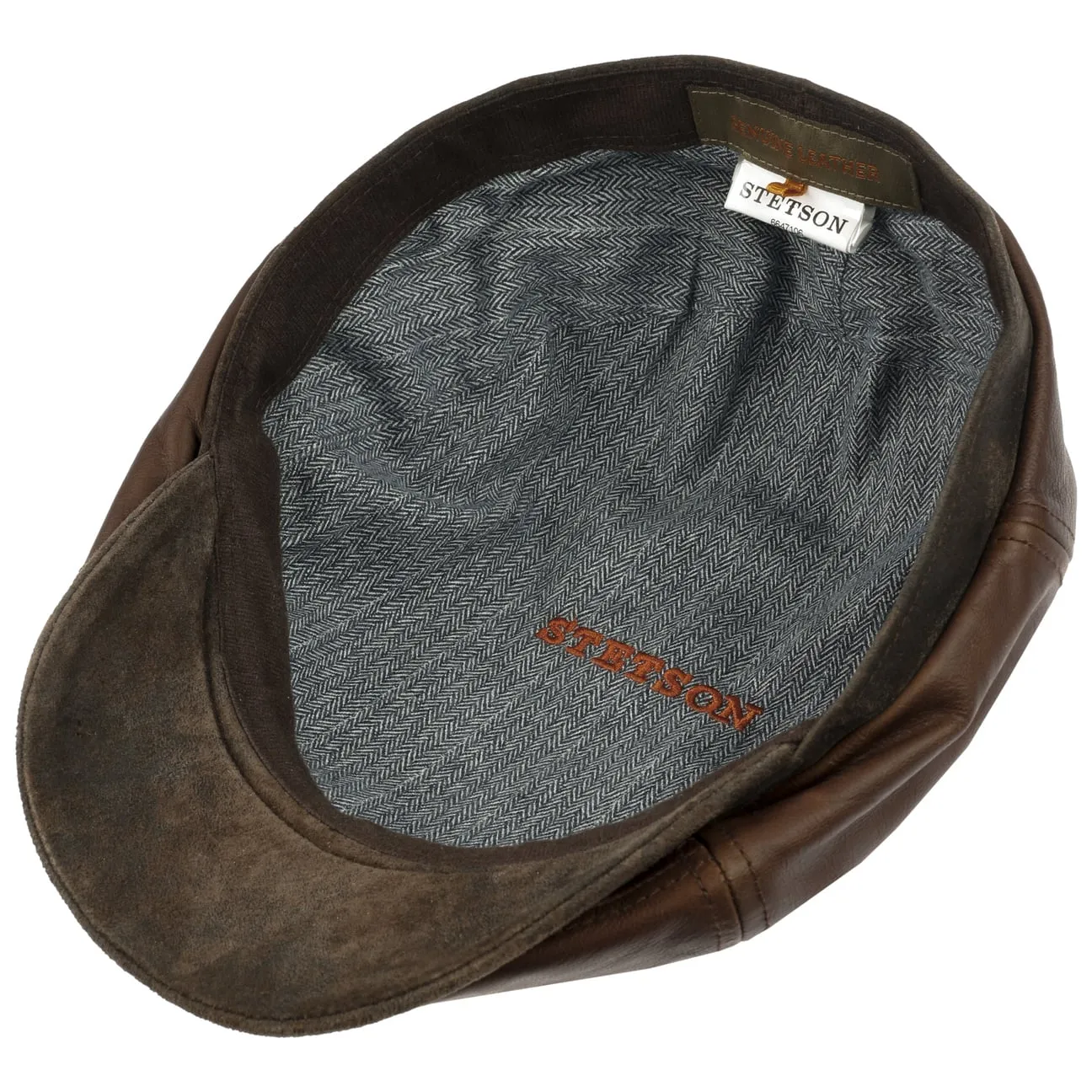 Accessoires Stetson Casquette Newsboy en Cuir Brooklin par Stetson