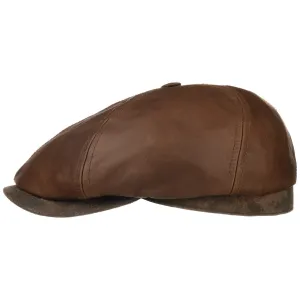 Stetson Accessories Brooklin Leather Newsboy Cap by Stetson