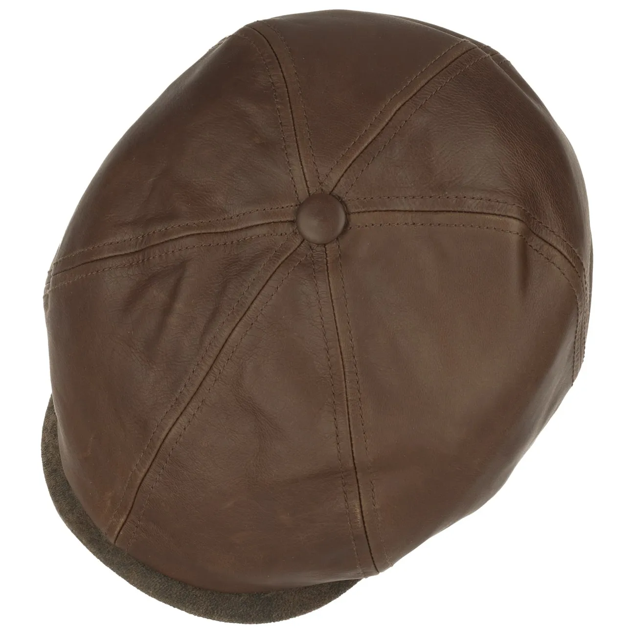 Accessoires Stetson Casquette Newsboy en Cuir Brooklin par Stetson
