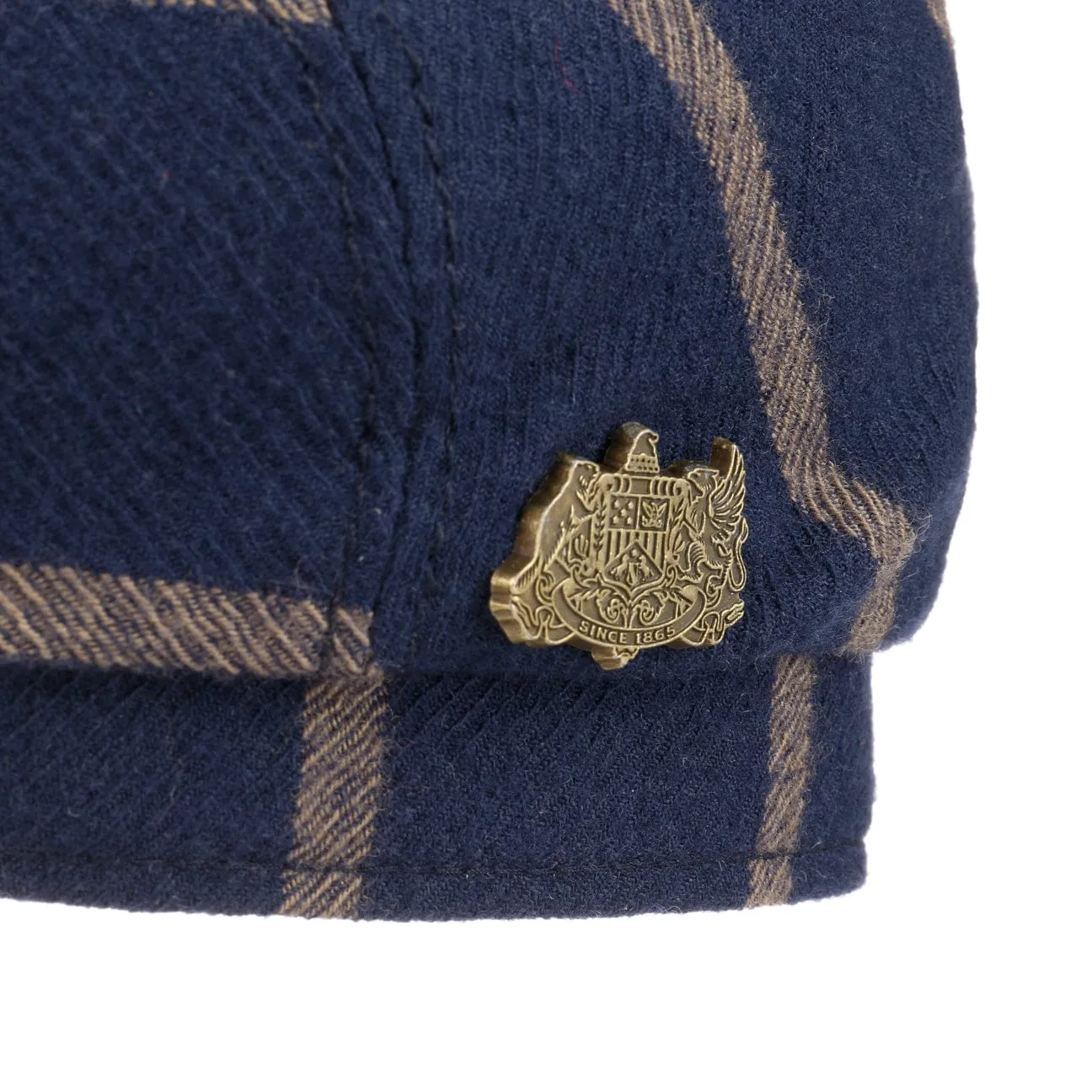 Stetson Accessories Casquette Plate en Laine à Rayures Contrastées par Stetson