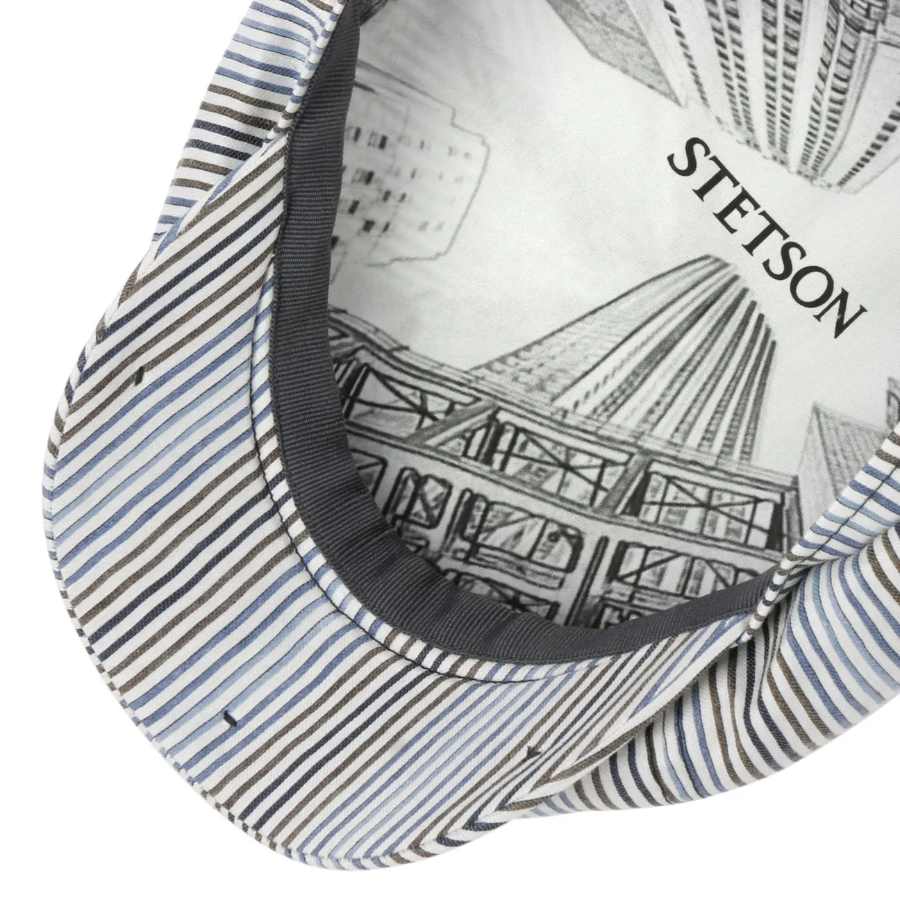 Accessoires Stetson Casquette Plate Hatteras Fresh Stripes par Stetson