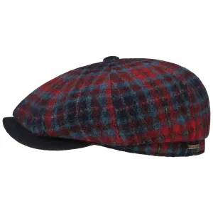 Stetson Accessories Hatteras Karlsen Wool Check Flat Cap by Stetson