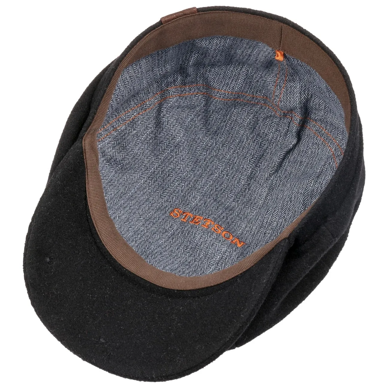 Accessoires Stetson Casquette Hatteras Noir Newsboy par Stetson