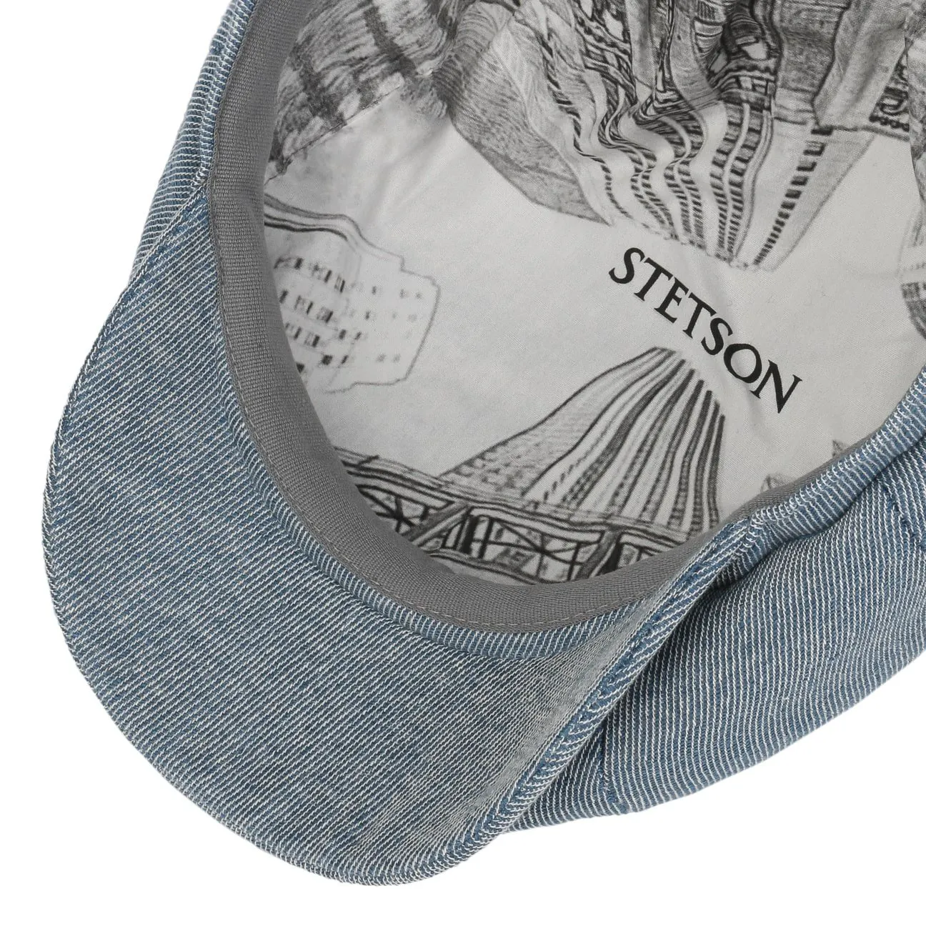 Accessoires Stetson Casquette plate en twill d'été Hatteras par Stetson