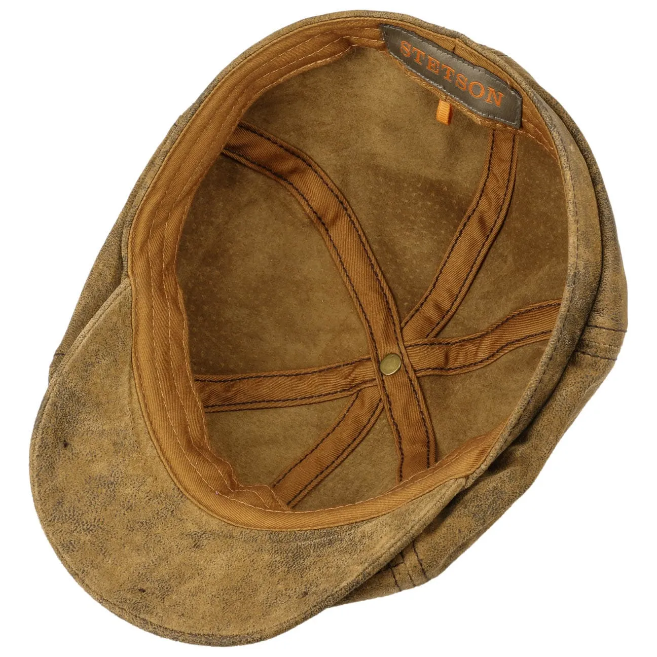 Accessoires Stetson Casquette Lanesboro en Cuir Newsboy par Stetson
