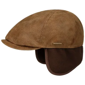 Stetson Accessories Pigskin Flat Cap with Ear Flaps by Stetson