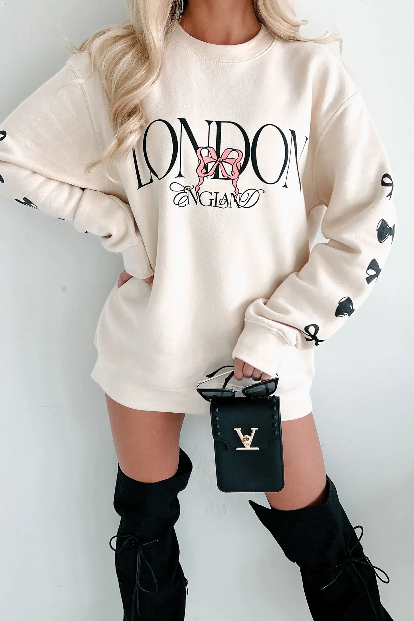 Le Sweat-Shirt Graphique London Life (Ivoire)