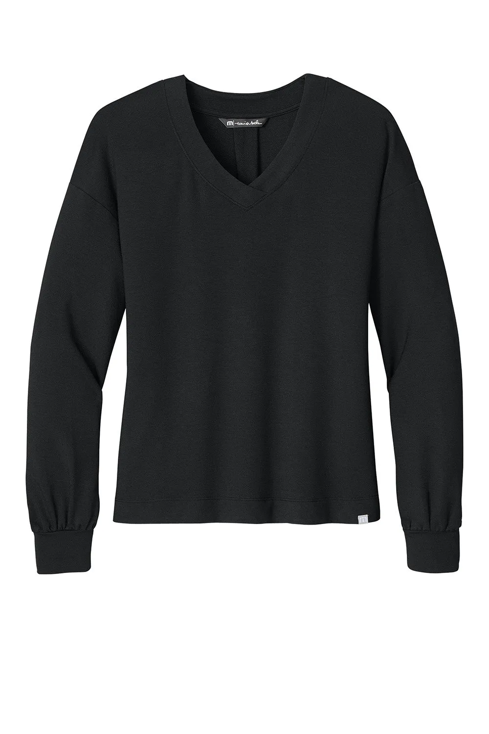 Sweat à col V TravisMathew pour femme Long Weekend - Noir