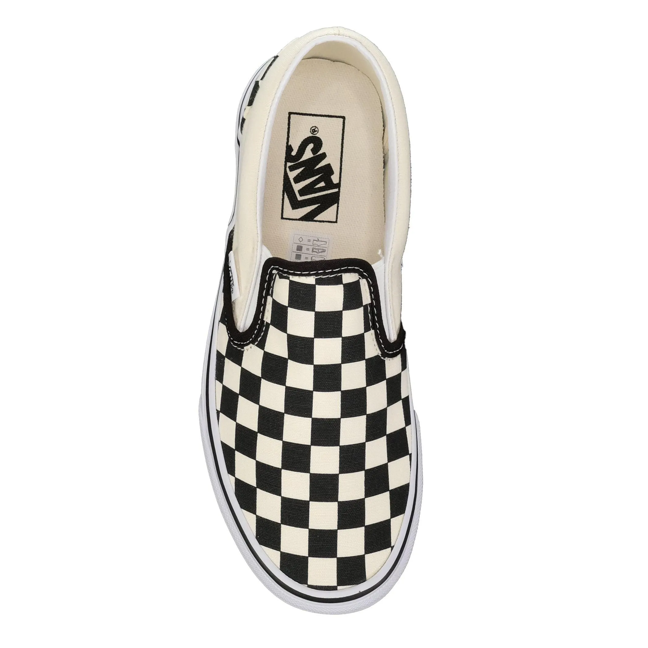 Vans Classic Slip-Ons à damier noir et blanc