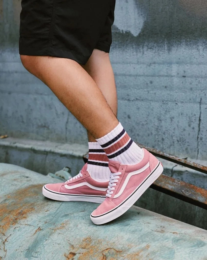 VANS OLD SKOOL POUR HOMME - CHAUSSURES DE SPORT ROSES
