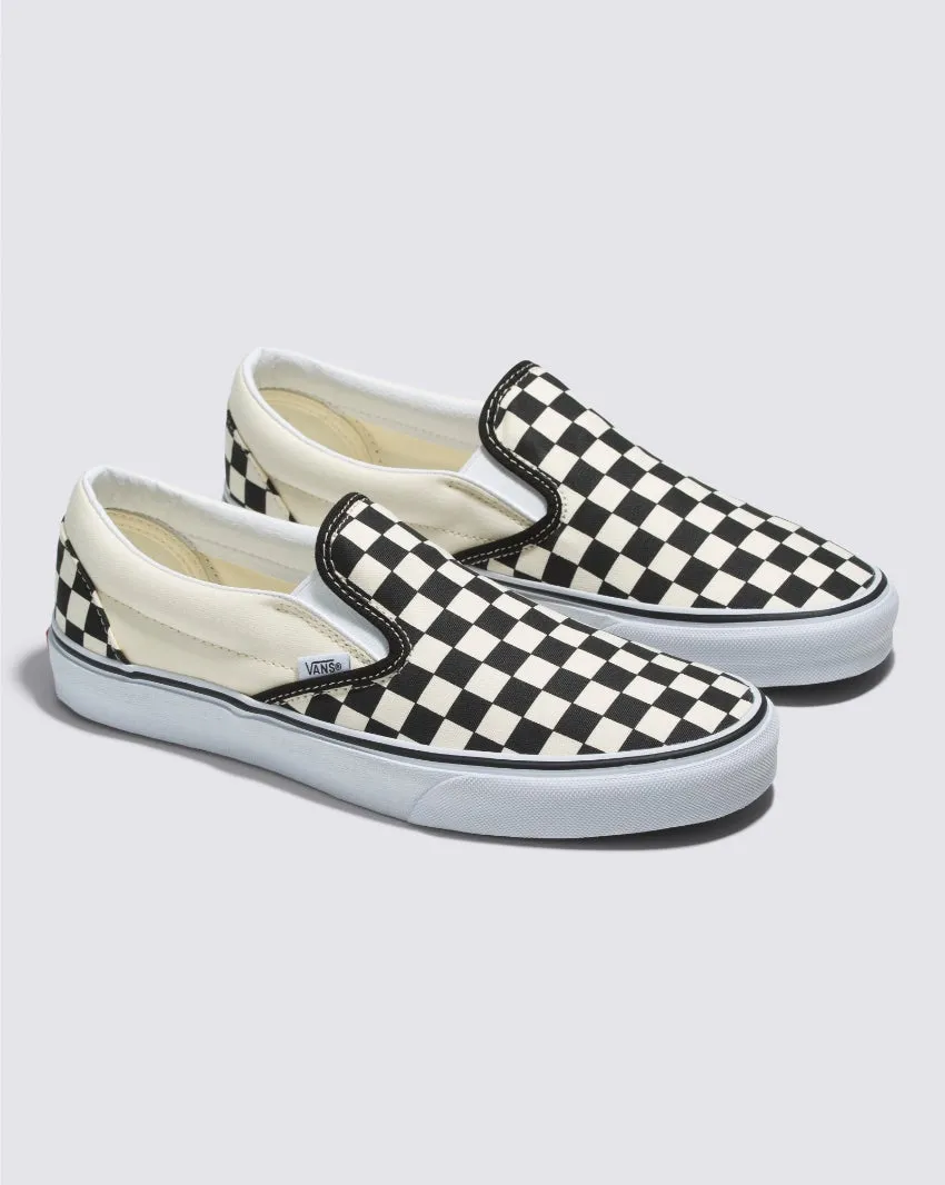 VANS UNISEX CLASSIC SLIP ON À CARREAUX NOIR/BLANC CHAUSSURES DE SPORT DÉCONTRACTÉES