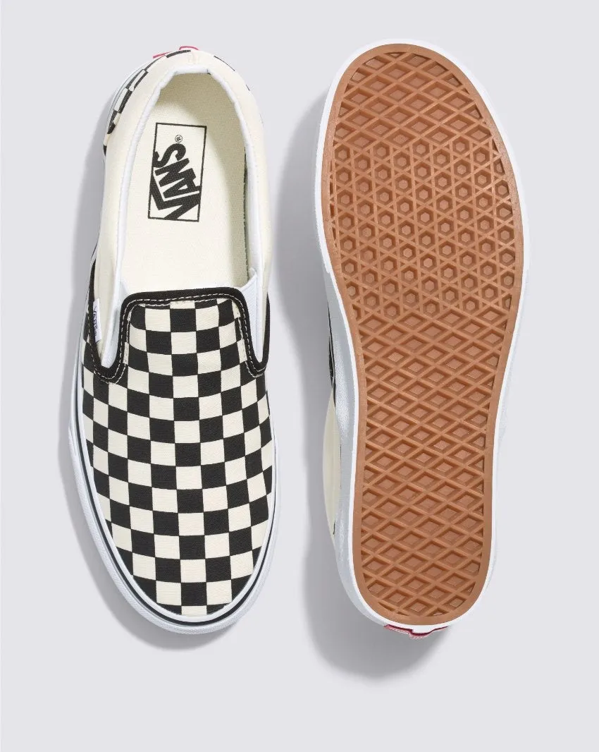 VANS UNISEX CLASSIC SLIP ON À CARREAUX NOIR/BLANC CHAUSSURES DE SPORT DÉCONTRACTÉES