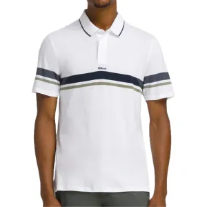 Wilson Men's All Season Polo - White / Navy Clothing Wilson Men