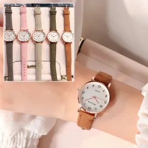 Women Watches Simple Vintage Small Dial Watch Sweet Leather Strap Outdoor Sports Wrist Clock Gift Fashion Nova Accessories