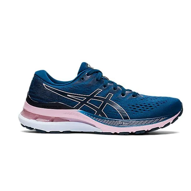 Asics Gel-Kayano 28 pour Femme (LARGE)      402-Bleu Mako/Rose Pâle