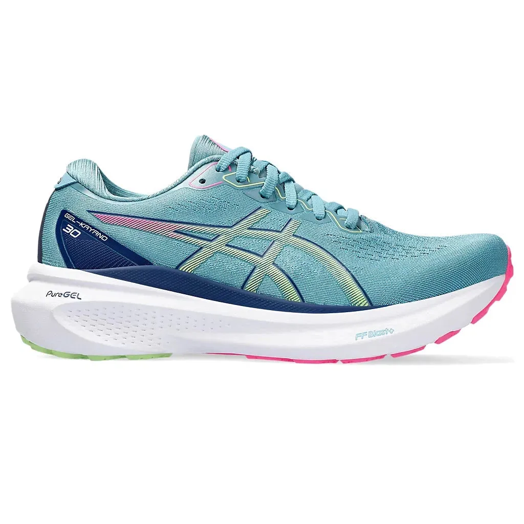 Asics Gel-Kayano 30 pour Femme Gris Bleu / Vert Lime