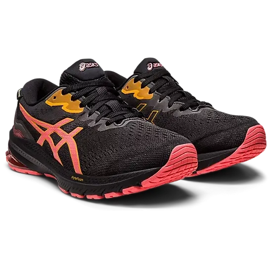 Asics GT-1000 11 GTX pour Femme Noir/Papaye