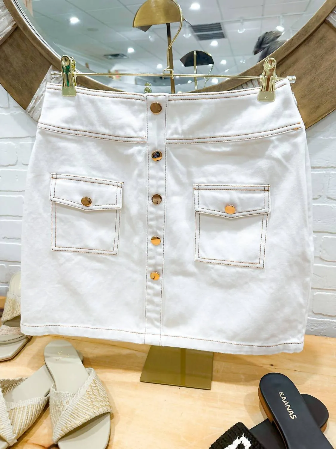 Jupe Ballina pour femme en blanc