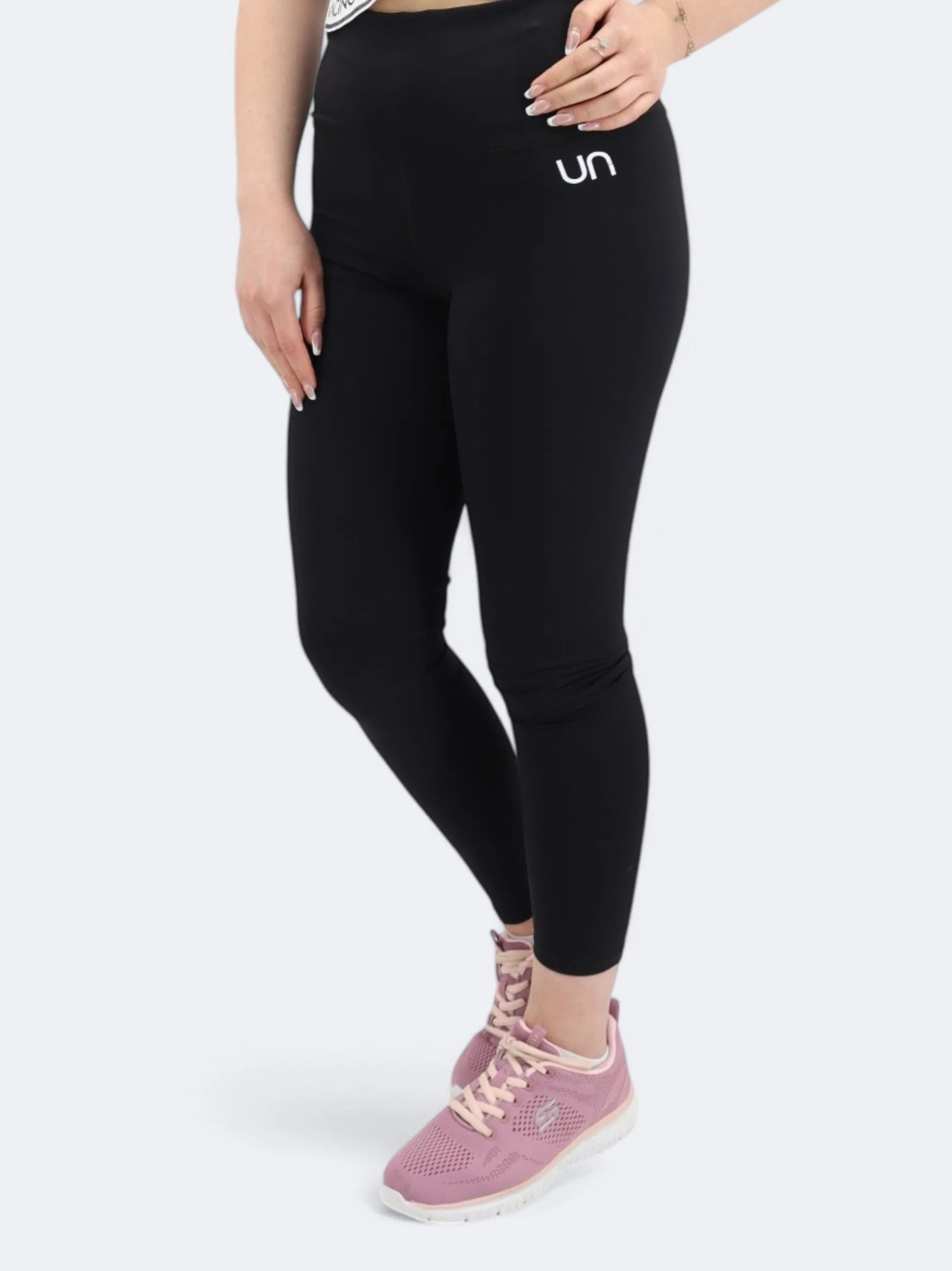 Leggings pour Femmes avec Logo de Marque Imprimé, Noir
