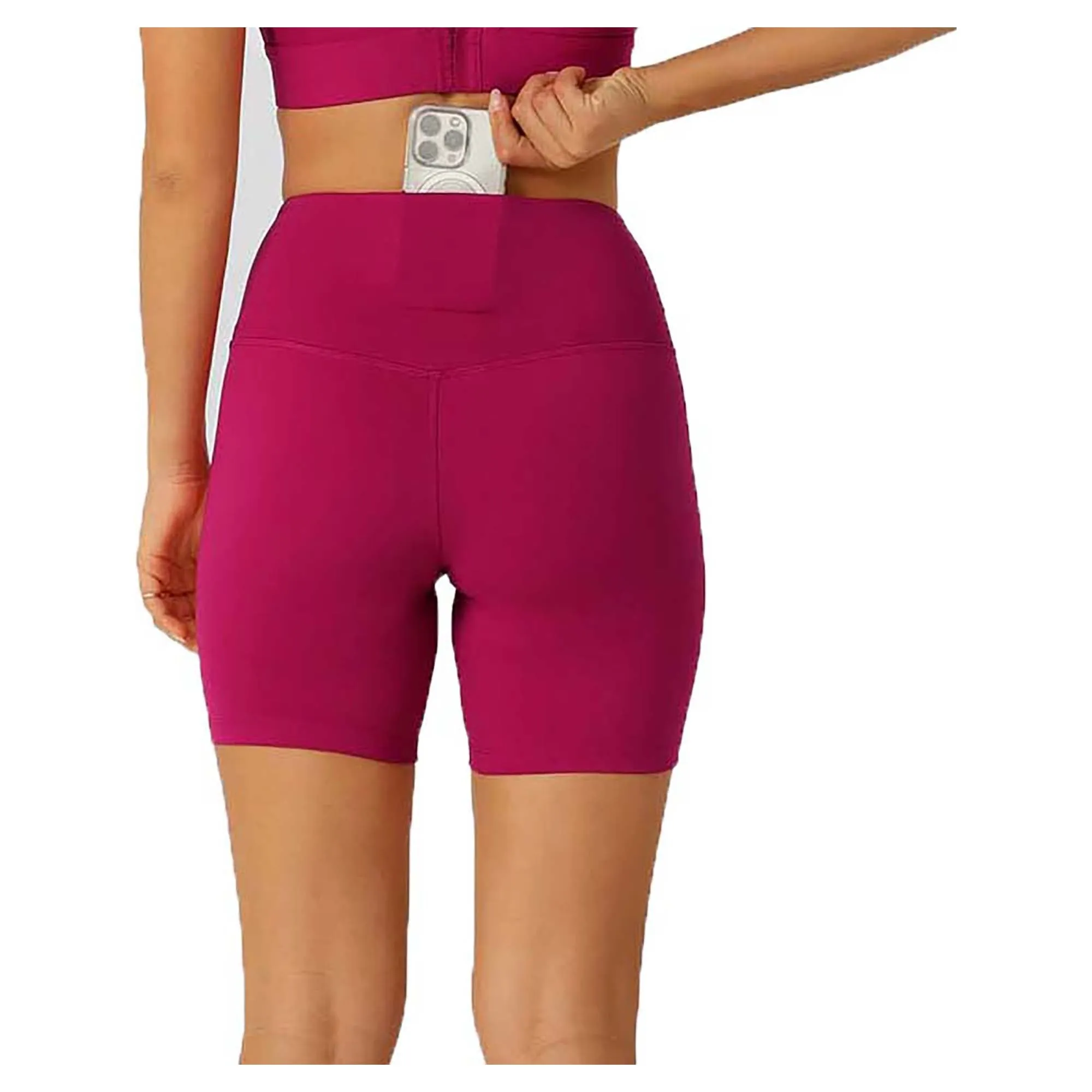 Short de vélo Femme Lotus No Chafe avec poche téléphone de 12 cm
