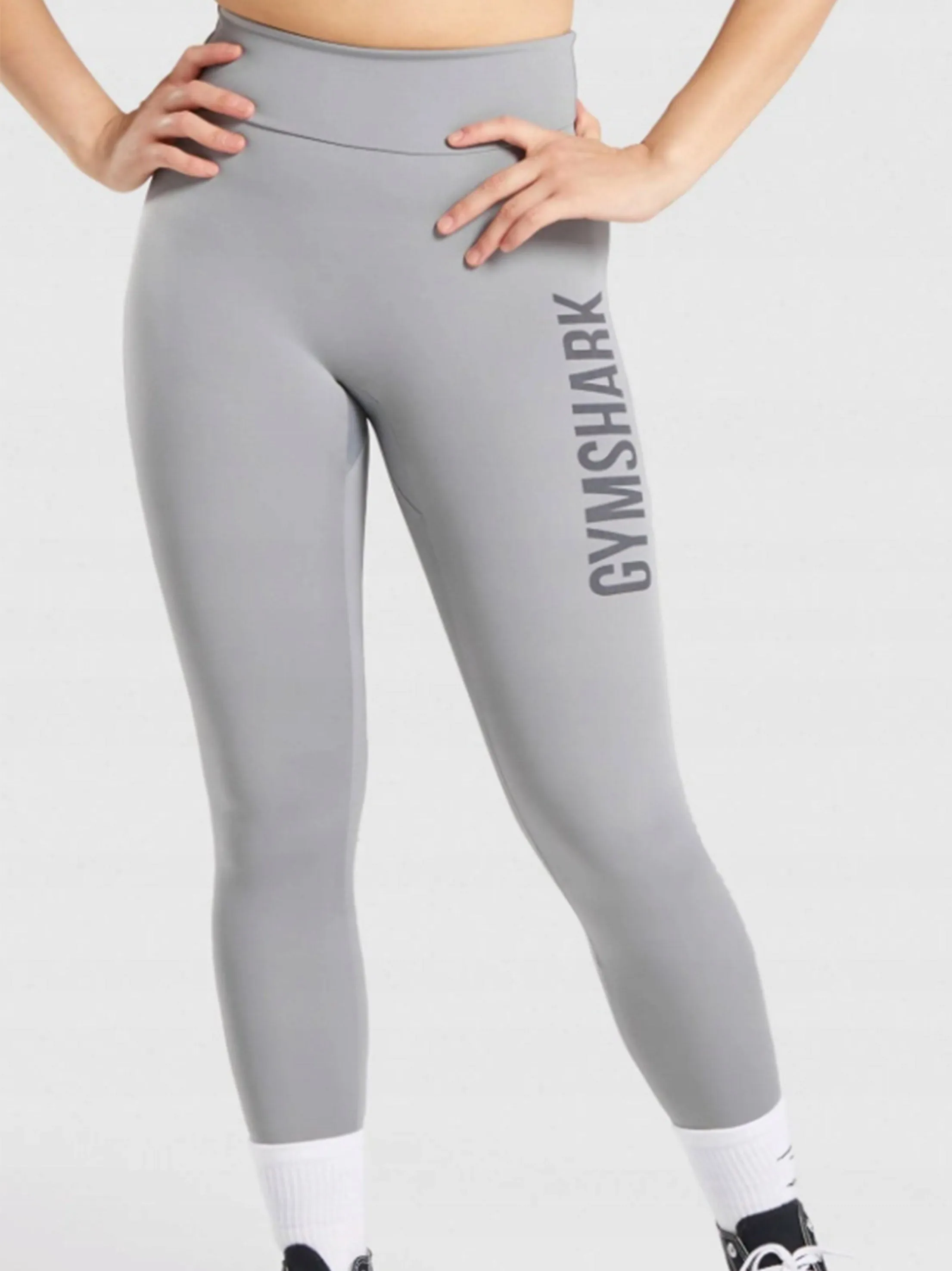 Leggings imprimés pour femmes, Gris clair