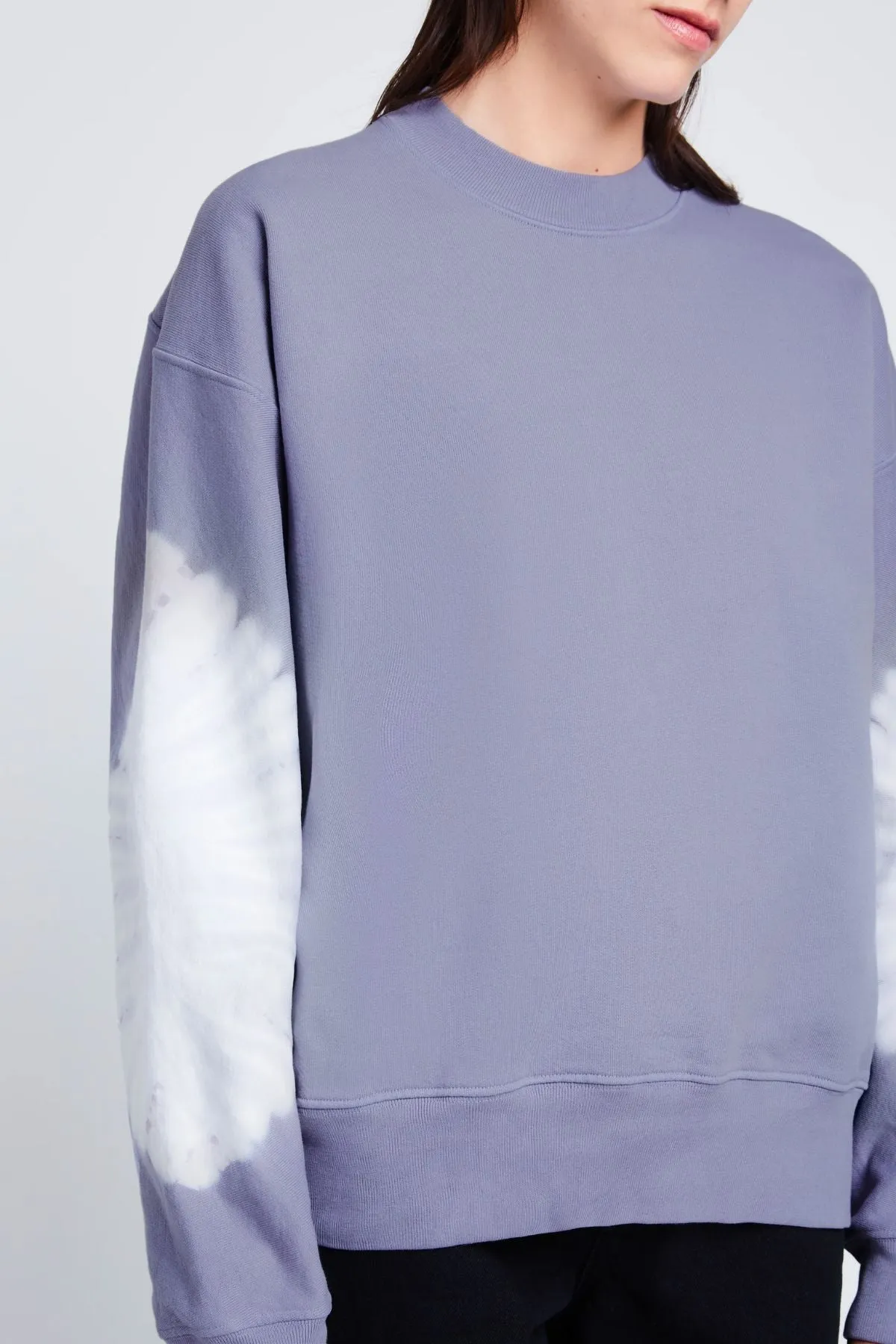 Sweat-shirt à teinture nouée Proenza Schouler White Label pour femmes - Lilas/ Blanc cassé
