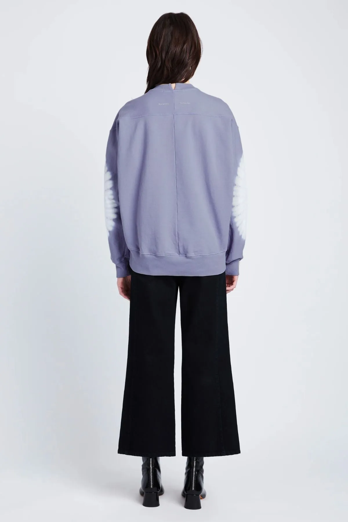Sweat-shirt à teinture nouée Proenza Schouler White Label pour femmes - Lilas/ Blanc cassé