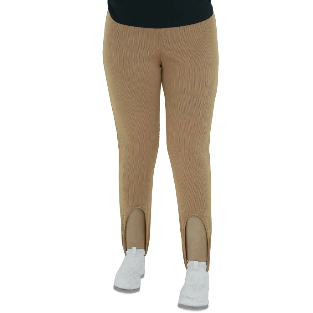 Legging Femme Côtes, Camel