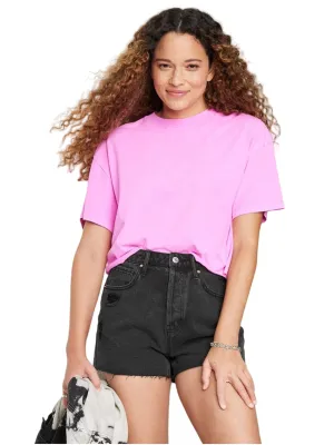 Women's Ripped Washed Denim Short,Dark Grey