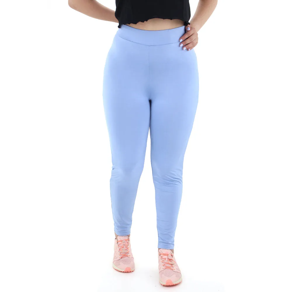 Legging en satin pour femmes, Bleu clair