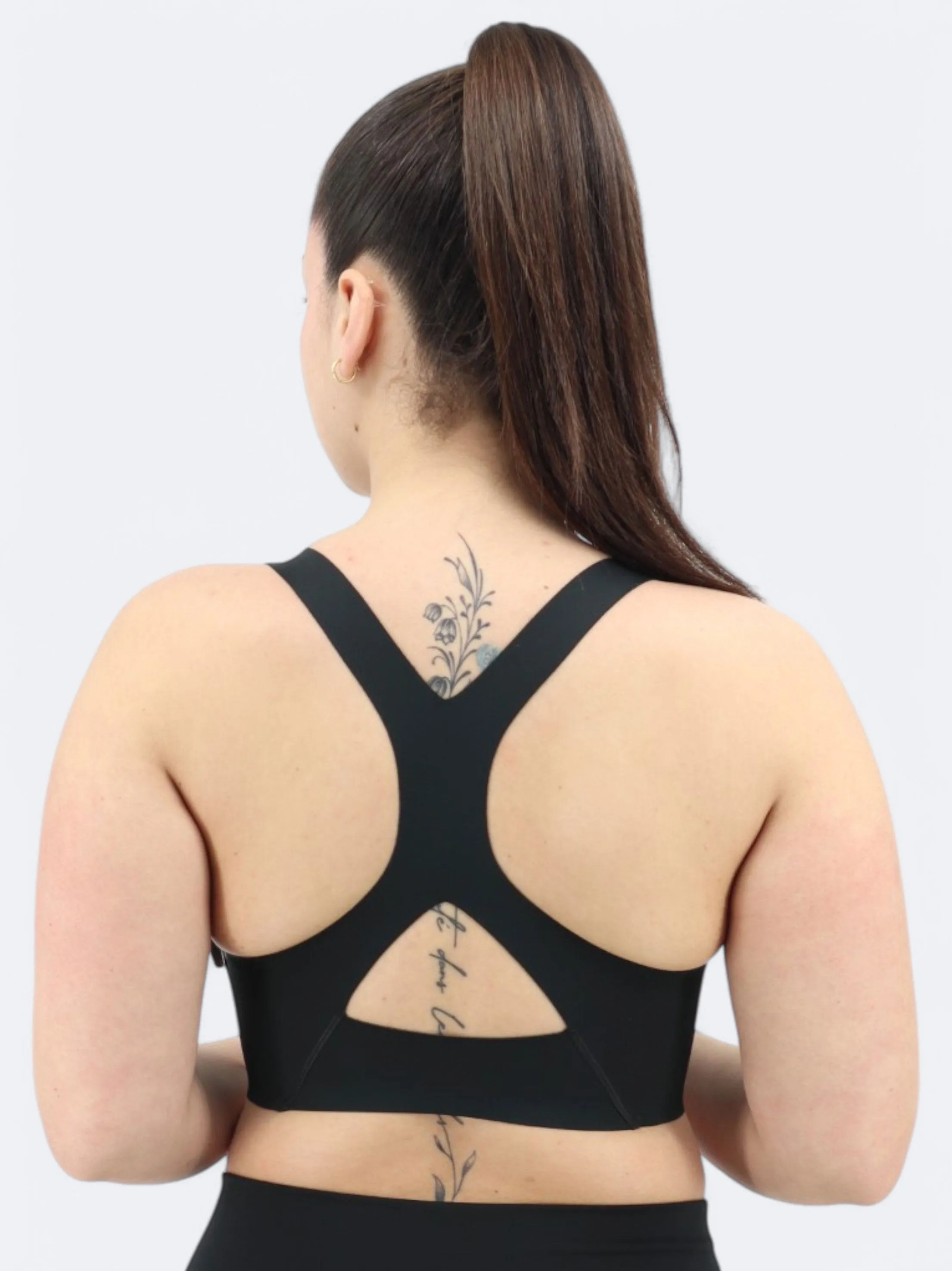 Haut de sport féminin court, Noir