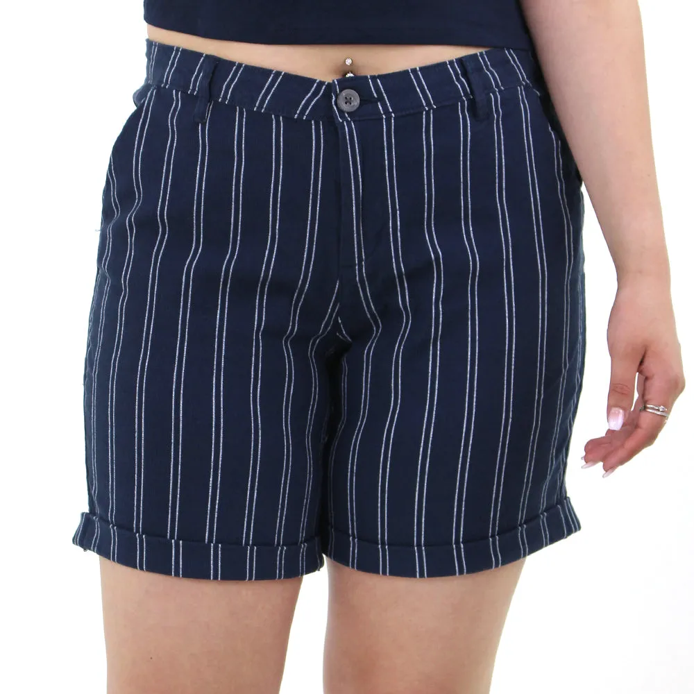 Short à rayures pour femmes, Marine