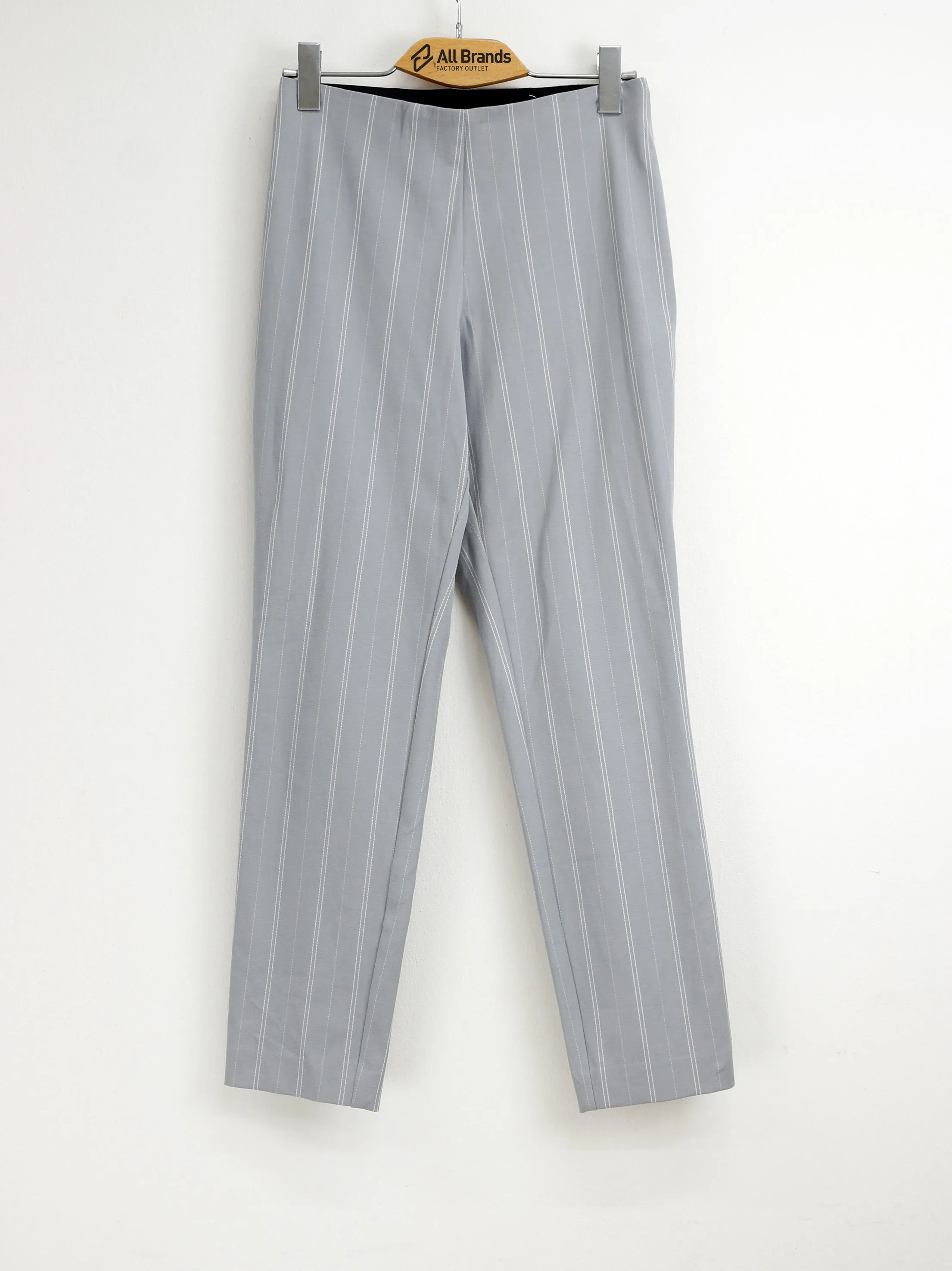 Pantalon Femme à Rayures, Gris/Blanc